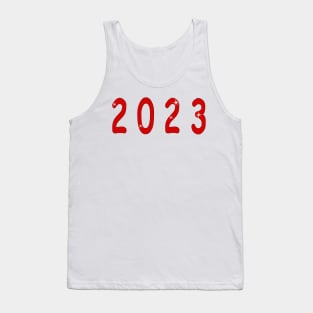 Numeral 2023, 2023,  new year, number 2023, number one, new year gift, 2023 gift, 2023 design, date, new year 2023, 2023 new year Tank Top